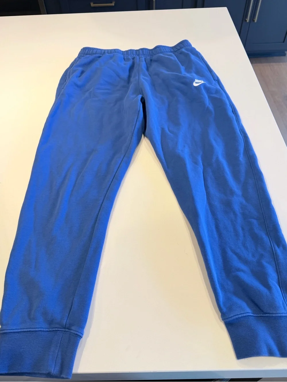 Nike Royal Blue Sweatpants with white Logo
